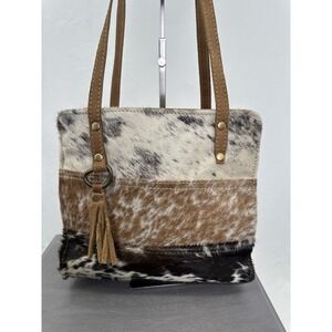 Myra Bag Women's  Tote Bag Cowhide Leather Shoulder Purse Double Handle